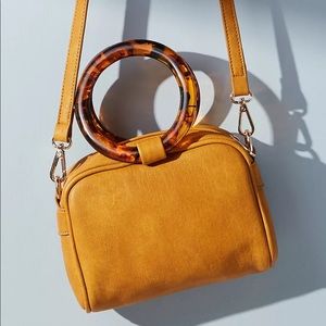 Lucite-Handled Mini Crossbody Bag